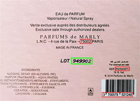 batch code on perfume|parfums de marly batch code.